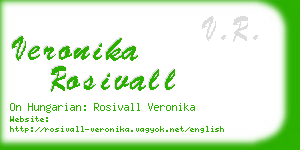veronika rosivall business card